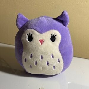 Squishmallows Purple and White Owl Plush